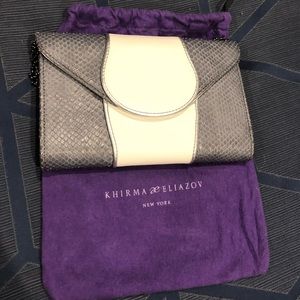Khirma Eliazov snakeskin clutch and shoulderbag